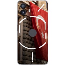 TechTree Nothing Phone (2) Uyumlu Dev Türk Bayrağı Baskılı Silikon Kılıf