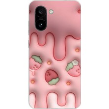 TechTree Oneplus 15R Uyumlu Çilekli Pasta Baskılı Silikon Kılıf