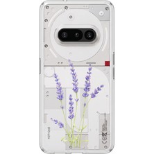 TechTree Nothing Phone (3A) Uyumlu Lavanta Çiçek Tasarımlı Baskılı Silikon Kılıf