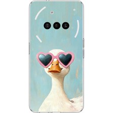 TechTree Nothing Phone (3A) Uyumlu Yağlı Boya Pop-Art Ördek Baskılı Silikon Kılıf