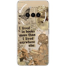 TechTree Nothing Phone (3A) Uyumlu Kitap Okuyan Kadın Retro Baskılı Silikon Kılıf