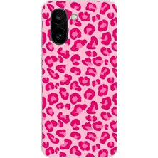TechTree Oneplus 15R Uyumlu Pembe Leopar Tasarımlı Baskılı Silikon Kılıf