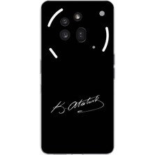 TechTree Nothing Phone (3A) Pro Uyumlu Atanın Izi Imza Baskılı Silikon Kılıf