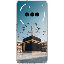 TechTree Nothing Phone (3A) Uyumlu Kabe Umre ve Kuşlar Baskılı Silikon Kılıf