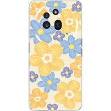 TechTree Nothing Phone (3A) Pro Uyumlu Soft Pastel Çiçek Bahçesi Baskılı Silikon Kılıf