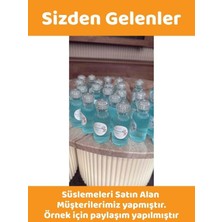 25 Adet 50 ml DNZ21TAÇ Dezenfektan Kolonya Parfüm Hediyelik Nikah Nişan Düğün Için Boş Plastik Şişe