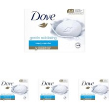 Dove Beauty Cream Bar Katı Güzellik Sabunu Gentle Exfoliating Nemlendirici Etkili, 90 G (4 Paketi)
