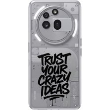 TechTree Nothing Phone (3A) Pro Uyumlu Crazy Trust Baskılı Silikon Kılıf