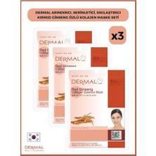Dermal Arındırıcı, Serinletici, Sıkılaştırıcı Kırmızı Ginseng Özlü Kolajen Maske 23GR 3 Adet