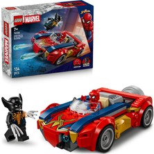 Örümcek Adam Arabası, Venomlaşmış Wolverine’e Karşı 76336-7 Yaş ve Üzeri Çocuklar Için 2 Minifigürü Içeren Yaratıcı Oyuncak Yapım Seti, Rol Yapma Oyuncağı, Hediye Fikri (134 Parça)