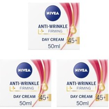 Kırışıklık Karşıtı + Sıkılaştırıcı Krem Yaş 45+ (50 Ml), Yaşa Özel Yüz Bakım Kremi, Kayısı Çekirdeği ve Shea Yağı ile Yoğun Cilt Bakım, Uv Filtresi ile Güneş Koruması (3 Paketi)