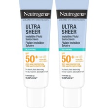 Ultra Sheer Oil Control Fluid SPF50+ Yüz Güneş Koruyucu 50 ml (2 Paketi)