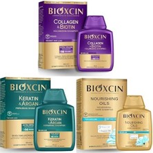 Seti | Collagen & Biotin Hacim & Dolgunlaştırıcı Şampuan 300ML - Ince Telli ve Hassas Saçlar X1 + Keratin & Argan Onarıcı Şampuan 300ML - Yıpranmış ve Hasar Görmüş Saçlar X1...