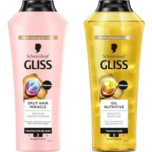 Gliss Saç Bakım Kombosu: Split Hair Miracle ve Oil Nutritive Şampuanları (2X400 Ml)