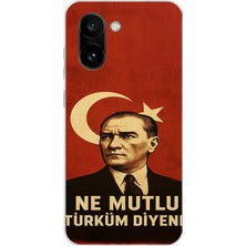 TechTree Oneplus 15R Uyumlu Ne Mutlu Türkiye Bayrak Atatürk Baskılı Silikon Kılıf