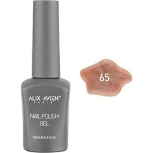 Işıltılı Bej Yavruağzı Kalıcı Oje 65-Yoğun Renk Veren Jel Oje 12 Ml-Nail Uv Gel Polish 65