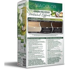 Sea Color Amonyaksız, Vegan, Doğal, Besleyici Kalıcı Saç BOYASI%100 Beyaz Kapama (1 Paket 2 x 50 ml Boya & Oksidan) (Platin Sarısı 0.1)
