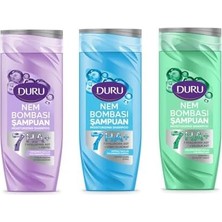 Nem Bombası 7ha+ Şampuan, Hyaluronik Asit ve Peptid Içeren, Yıpranmış, Yağlı ve Kepekli Saçlar Için Nemlendirici Set, 400ML x 3 Adet