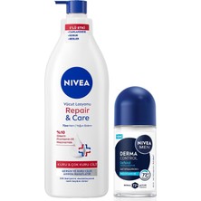 Men Erkek Roll-On Deodorant Derma Control Defend 50ML ve Repair&care Nemlendirici Vücut Losyonu