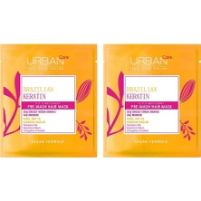 Brezilya Keratin Düzleştirici Etkili Duş Öncesi Saç Bakım Maskesi (2 Paketi)