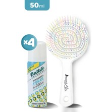 Üç Boyutlu Saç Fırçası Beyaz ve Batiste Kuru Şampuan x 4