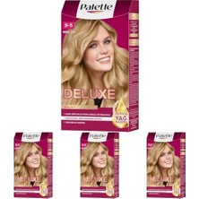 Deluxe Saç Boyası 9-5 Doğal Sarı 50 Mililitre (4 Paketi)