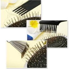 Saç Fırçası Temizleyici, 2 Parça Saç Fırçası Temizleme Aleti, 2'si 1 Arada Saç Taranası Temizleme Fırçası, Ahşap Mini Saç Aleti, Saç ve Toz Çıkarma Tarağı, Ev ve Kuaför Kullanımı Için