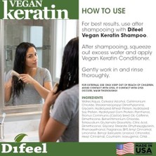 Difeel Vegan Keratin Kabarma Karşıtı Saç Kremi 1lt