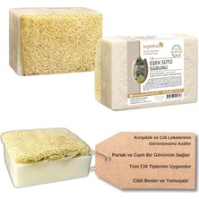 Doğal Kabak Lifli Eşek Sütü Sabunu 120 gr Tüm Cilt Tipleri Için Kırışıklık ve Yaşlanma Karşıtı B ve E Vitaminli