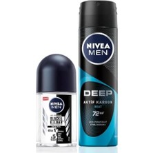 Men Erkek Sprey Deodorant Deep Aktif Karbon 150ML ve & Original Mini Roll-On 25ML