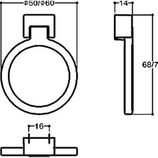 Altın Rengi 50 mm Sallantılı Kulp