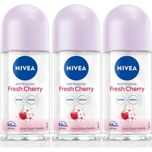 Kadın Roll On Deodorant Fresh Cherry 48 Saat Koruma 50MLX3