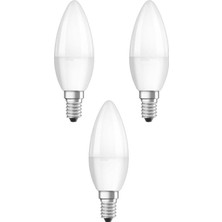 6W LED Mum Ampul Sarı Işık 3000K 3 Adet - E14