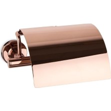 Hoop Kapaklı Tuvalet Kağıtlığı Rose Renk 85X118X170 mm
