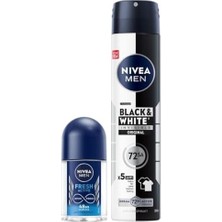Men Erkek Sprey Deodorant & Invisible Original 200ML ve Fresh Mini Roll-On 25