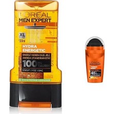 L'oréal Paris Men Expert Hydra Energetic Taurin Içeren Duş Jeli (300 Ml) + L'oréal Paris Men Expert Thermic Resist Anti Perspirant Roll-On Deodorant (50 Ml)