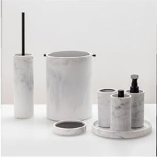 Diş Fırçalığı Mermer Deseni/siyah Renk 127X73X73 mm