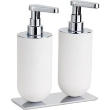 2'li Sıvı Sabunluk Beyaz/krom Renk 208X87X170 mm