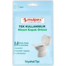 Tek Kullanımlık Suda Çözünür Klozet Kapak Örtüsü - 5 Adet x 10 Lu Paket | Hijyenik ve Pratik Seyahat Aksesuarı