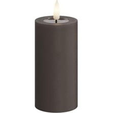 Deluxe Homeart Iç Mekan Alevsiz LED Mum - Mocha - Gerçek Alevli ™ Teknolojisi - Pille Çalışan Mum (5 x 10 Cm)