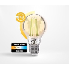 Filament Ampul E27 A Sınıfı Enerji 3.8W 806LM 2700K Clear