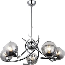 Hedra 5 Li Krom Sarkıt Avize 5XE27