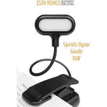 Kitap Okuma Işığı Ledli Klipsli Mini Kitap Okuma Lambası Mandallı Pille Çalışan Işık Masa Lambası Kitap Okuma Işığı