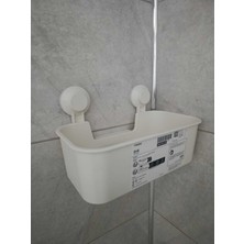 Empressco Ikea Beyaz Duş Sepeti Kare Banyo Raf Vantuzlu Banyo Rafı 28X17X17 - Fiyatı, Yorumları