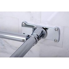 CC3131 62-Inç Büyük Boy 27-5/8-Inç D Tipi Duş Çubuğu, Parlak Krom