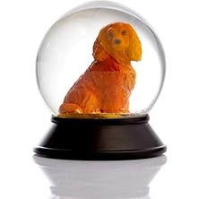 Cam ve Reçine Altın Patiler Köpek Cocker Kar Küresi Hediye