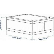 Saklama Çantası Skubb Yatak Altı Komodini, Dolap Çantası 43 x 53 x 19 cm Fermuarlı - Beyaz