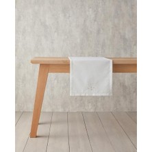 Adelina Polyester Runner 40X140 cm Beyaz-