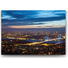 Istanbul Panorama Tablosu - 90X60CM
