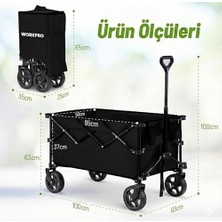 WP285015 80KG 4 Tekerli Katlanabilir Ağır Hizmet Taşıma Arabası
